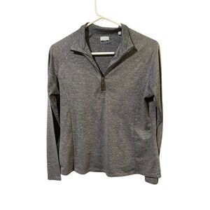 Callaway Women's Size Large Gray Heathered Long Sleeve Quarter Zip Pullover